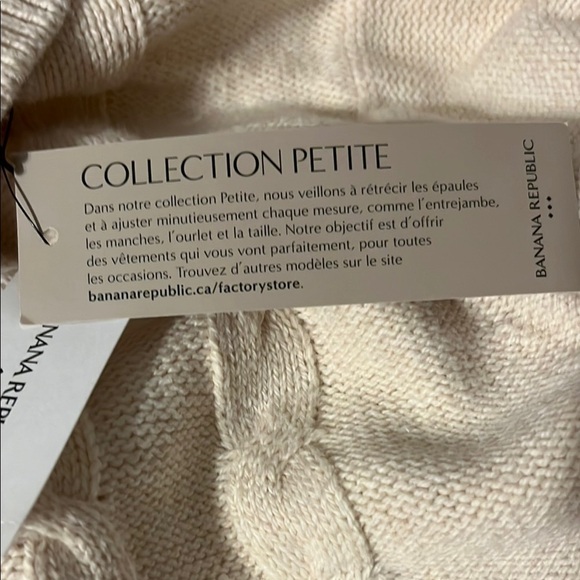 Banana Republic Cream Cowl Neck Cable Knit Sweater - Picture 6 of 11